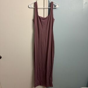 Mauve Purple Bodycon Long Dress